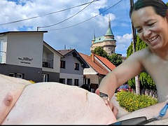 Store bryster, Gaping, Håndjob, Brystvorter, Offentlig, Barberet, Bryster