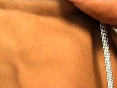 Fit Bodybuilder Angela Rides Big Dildo