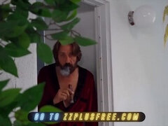 Hot Brunette Aubree Valentine Rides Old Man Hard and Takes His Cum in Mouth - Brazzers