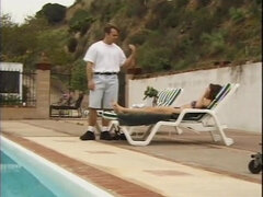 Amerikansk, Blondine, Pik sutte, Brunette, Komme i munden, Pik, Udendørs, Bryster