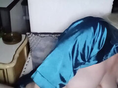 Américain, Blonde, Femelle, Mamie, Masturbation, Chatte, Seins flasques, Solo