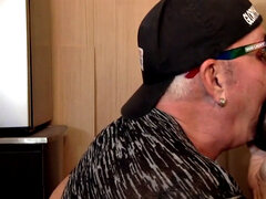 Gloryhole mature sucks BBC before getting bred from behind