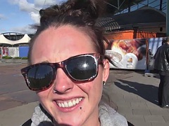 While on vacation in Amsterdam you creampie Ashley Stone in POV.