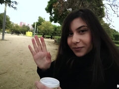 Enthousiasteling, Lieveling, Grote kont, Bruinharig, Gezichtspunt, Openbaar, Tiener, Tieten likken