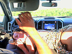 Puny, public, car blowjob