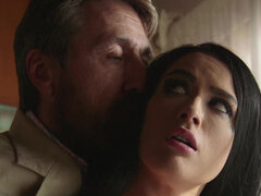 Kukk suging, Brunette, Runke, Hardcore, Hd, Slikking, Naturlige bryster, Barbert