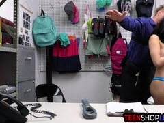 Tiny latina teen busted for stealing