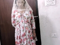 Bride and her chubby Indian husband are making love