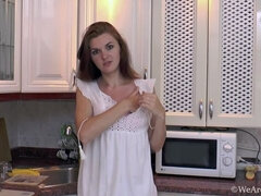 Cul, Poilue, Lingerie, Mamelons, Rousse roux, Sous la jupe