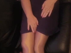 Amatorka, Brytyjski, Puszysta, Naturalne cycki, Nylon, Cycki