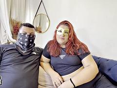 Stor svart kvinne, Kukk suging, Hanrei, Hardcore, Hd, Raseblandet, Latina, Trekant
