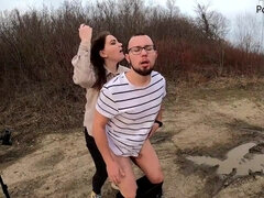 Enthousiasteling, Bondage discipline sadomasochisme, Bruinharig, Dominante vrouw, Reusachtig, Buiten, Prostaat, Tatoeage