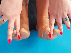 Ποδολαγνεία, Σπιτικό, Δαντέλα, Ώριμη γυναίκα, Μαμά, Καλσόν με τρύπα στον καβάλο, Πολωνός, Βυζιά