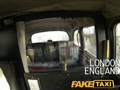 Yuffie Yulan's huge tits bounce as she takes a hard pounding from behind in a fake taxi