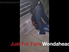 Anal, Stor kukk, Svart, Bruke dameklær, Mørk, Homofil, Muskel, Utendørs