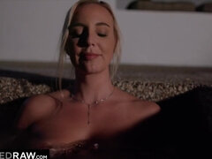 BLACKEDRAW Busty Blonde MILF Loves to Deepthroat Huge BBC - Sophia west