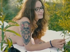 OLD4K. Sensational bookworm craves the taste of an experienced man's trouser snake