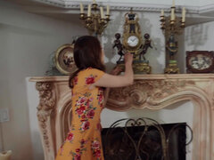 Pojkvän, Brunett, Snopp, Klänning, Klackar, Latina, Piercing, Tuttar