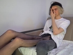 Enthousiasteling, Grote lul, Universiteit, Sperma shot, Voetbeurt, Huisgemaakt, Panty, Kousen