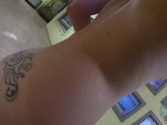 Blond, Hd, Naakt, Natuurlijke tieten, Biljart, Openbaar, Tieten likken