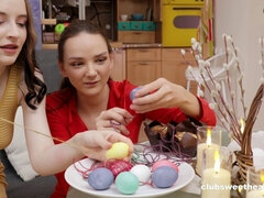 Easter Bunny Lesbians Hump for Club Sweethearts with Erotic Pleasure