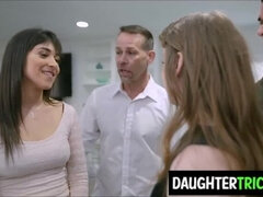 stepBro stepDads swap stepdaughters during a game of domino