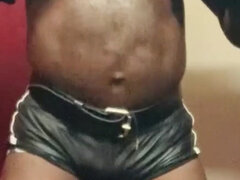 Muscle Leather Chest Harness Encased Titplay & Horny Wank