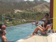 Real poolparty teens 18+ interviewed after orgy