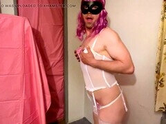 Europeisk, Hæler, Ladyboy, Sexy undertøy, Nylon, Strømpebukse, Shemale, Strømper