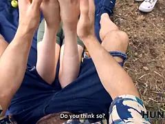 Otrohet, Hd, Utomhus, Pov, Rödhårig, Rysk, Förförd, Rakad