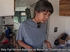 Naughty exhibitionist performs yoga routine naked on the streets