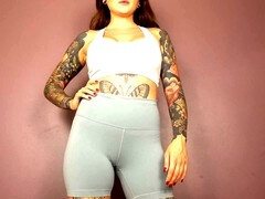 Seductive workout wear teasing by goddess Flora Vanity