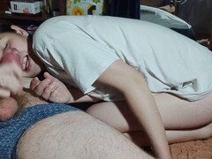 Handjob, foot worship, g-string