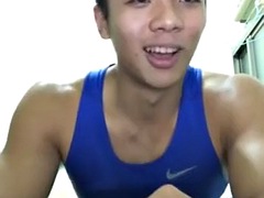 Asiatique, Grosse bite, Homosexuelle, Masturbation, Muscle, Webcam