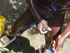 Real Outdoor Shower Dick Massage