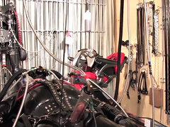 Amatör, Bondage, Klädd kvinna naken man, Femdom, Fetisch, Handskar, Latex, Pump