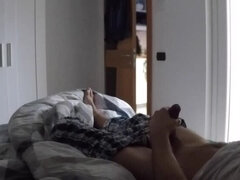 Teen Stepdaughter Catches Stepdad Jerking Off in Bed - Angellove