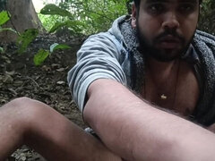 Amatør, Behåret, Håndjob, Indier, Udendørs, Solo