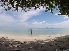 Culo, Playa, Orgasmo, Coño