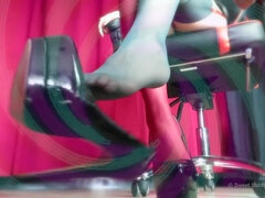 Brunett, Dominans, Kvinna, Femdom, Fotfetisch, Hd, Penis, Stockings