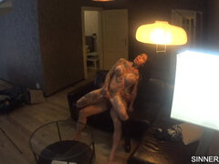 Btscam - Hot Inked Italian Slut with Huge Tits Fucked Hard - Megan Inky