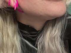 Amatör, Blondin, Femdom, Glasögon, Läder, Solo