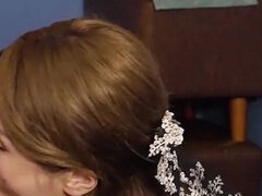 Meng ruoyu opens up to bartender about her cheating lover and gets revange fucked