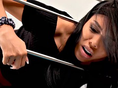 STUCK4K. Sexy hottie got stuck and needed some help from a pervert man