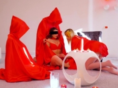 Blondína, Brunetka, Hd, Lesbické