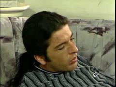 Nana, Grosse bite, Sucer une bite, Brunette brune, Tir de sperme, Faciale, Hongroise, Suçant