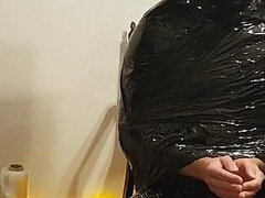 Stor svart kvinne, Bdsm, Par, Dominerende kvinne, Runke, Latex, Moden, Slave