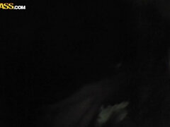 Anal, Brunette, Ansiktssperm, Penger, Utendørs, Offentlig, Trekant