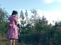 Enthousiasteling, Dominante vrouw, Latex, Rijpe lesbienne, Moeder die ik wil neuken, Meesteres, Buiten