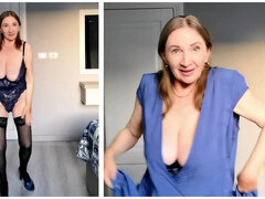 Amateur, Gros seins, Femme couguar, Mamie, Lingerie, Seins naturels, Seins flasques, Jarretelles